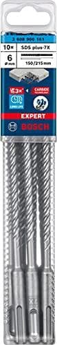 Bosch Tilbehør EXPERT SDS plus-7X 2608900161 hammerbor 10 stk 6,00 mm total længde 215 mm SDS-Plus 10 stk.