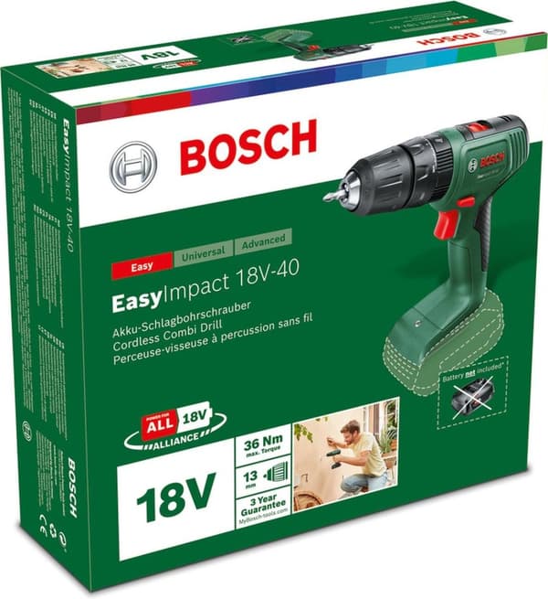 Bosch EasyImpact 18V-40 - Akku slagboremaskine - Uden batteri og oplader