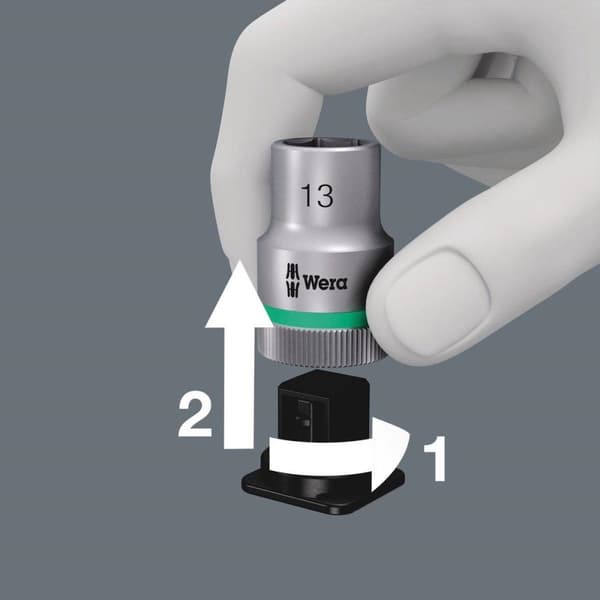 Wera - 8767 HMC HF 2 Zyklop - 6-delt bit fatningssæt holder funktionspose - torx - 1/2"