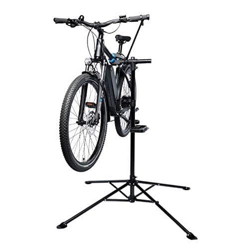 FISCHER cykelmonteringsställ | Reparationsställ | 4-bens stativbas | hopfällbar och höjdjusterbar | stabil med fast fot