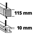 Pikkukuva 6 / 9: Einhell-mäntäsaha TC-AP 690 E (690 W, iskunkorkeus 20 mm, suurin tyhjäkäyntinopeus 2800 rpm, leikkaussyvyys 115 mm puussa)