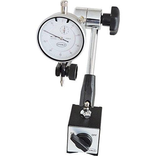 STEINLE magnetisk stativ måle stativ central klemme inkl. STEINLE måleur i SET-måleområdet 10/0,01 mm