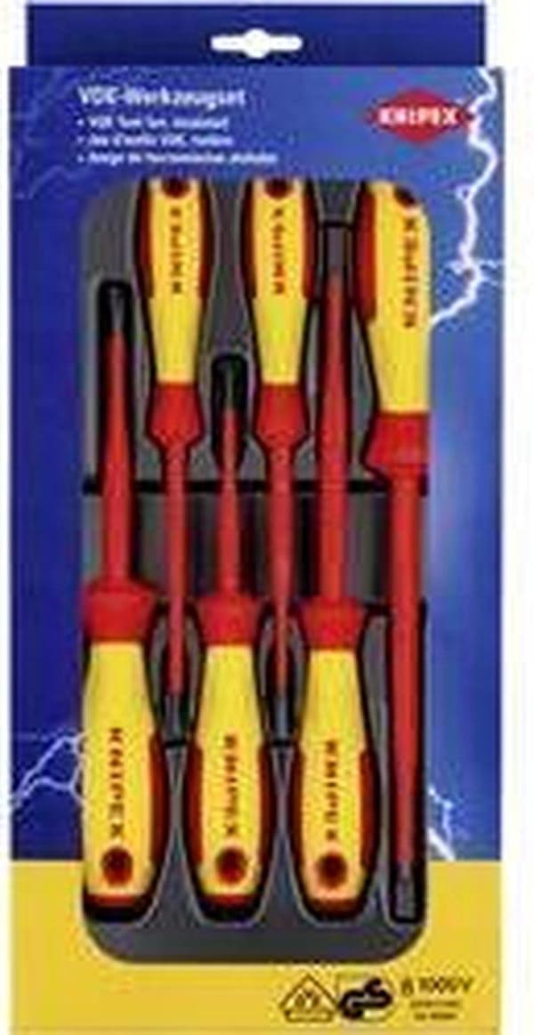 Knipex Skruetrækkersæt VDE 6-delt Flat, Phillips Phillips