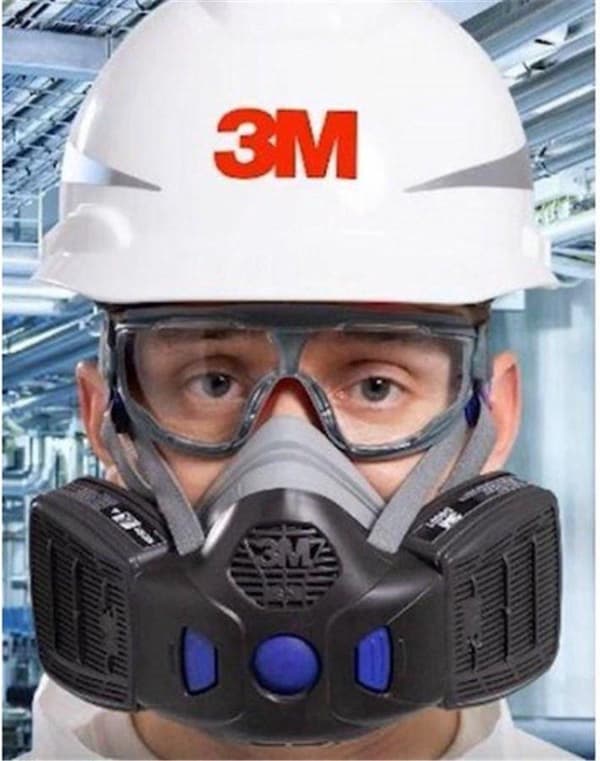 3M puolinaamari - HF-803SD - turvallinen napsautus - puhekalvo - suuri
