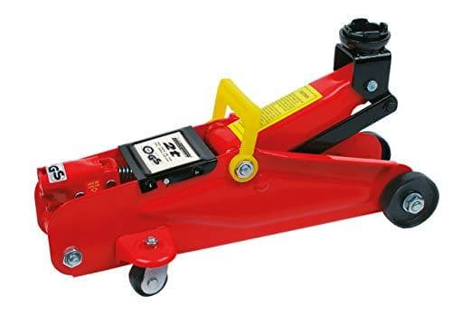 BRÖDER MANNESMANN hydraulisk domkraft, lastkapacitet: 2t färg: röd, 2 hjul, lyfthöjd från: 135 - 342 mm, - 1 st (M01802)