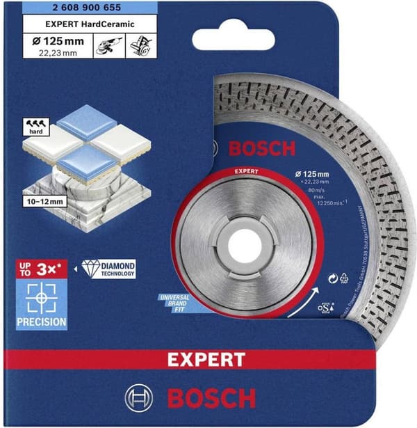 Bosch-tarvikkeet 2608900655 EXPERT kovakeraamiset timanttileikkauslaikat, 125 x 22,23 x 1,4 x 10 mm Halkaisija 125 mm 1