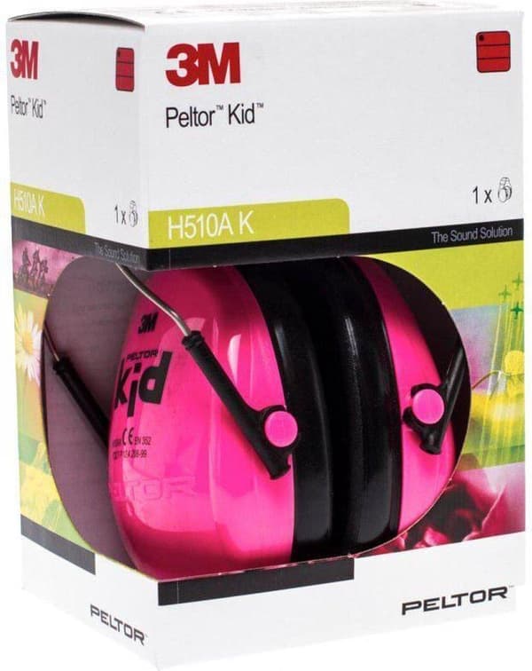 3M Peltor Kid hörselkåpa med pannband, rosa