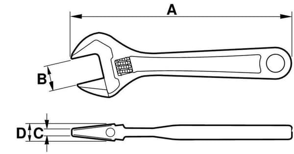 Bahco skiftnyckel 8072C 255mm krom