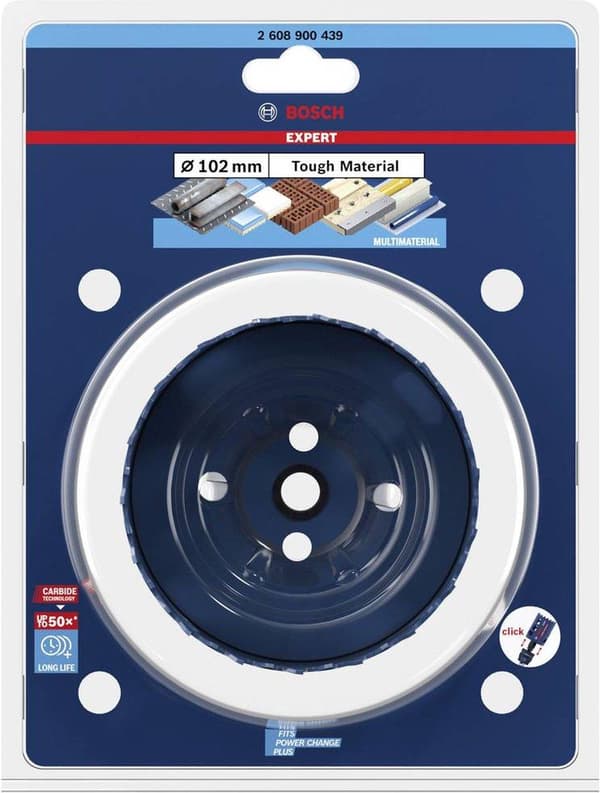 Bosch 2608900439 EXPERT Power-Change Hålsåg Tufft material 102mm