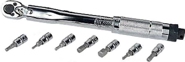Brüder Mannesmann 18314 Momenttiavain sis. kärkiholkit - 5-25 Nm - 1/4"