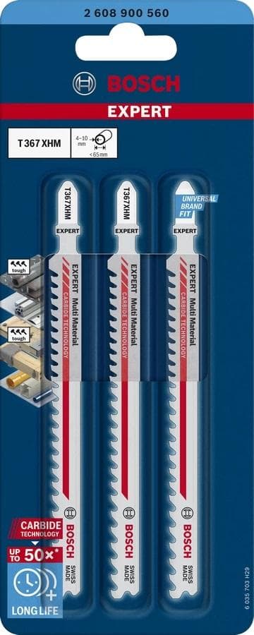Bosch tillbehör 2608900560 EXPERT "Multi Material" T 367 XHM sticksågsblad, 3 st N/A 3 st.