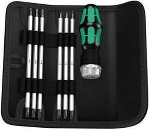 Wera Kraftform Compact - Spärrskruvmejselsats - 7 delar med 12 dimensioner