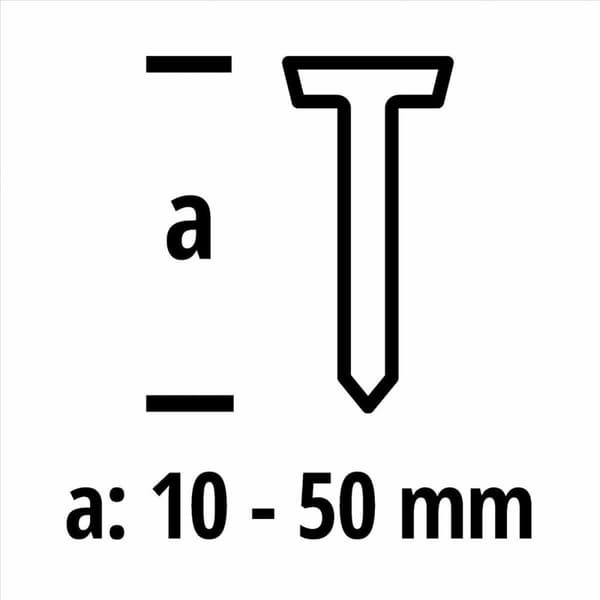 Einhell Pneumatic Tacker TC-PN 50 (skyder hæfteklammer og søm - påfyldningsniveauindikator - skridsikkert gummigreb - dybdejustering - Inkl. 1500 hæft