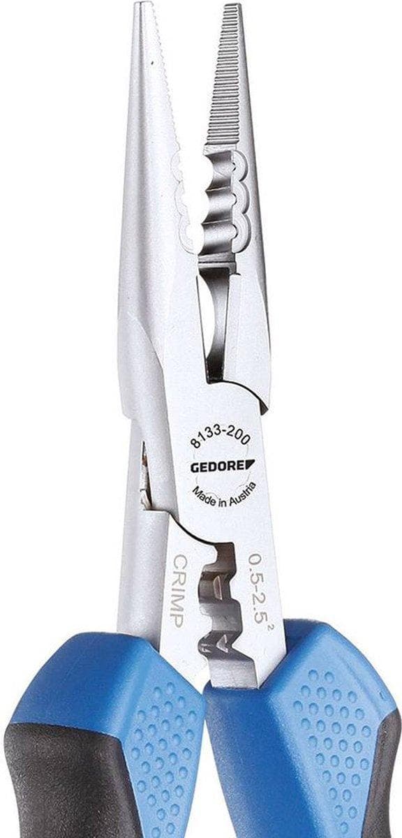 Gedore 8133 Telefontång med skärkanter tandade raka - 200mm