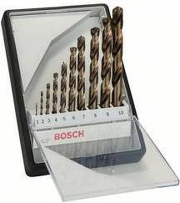 Bosch - 10-delt Robust Line metalboresæt HSS-Co 1; 2; 3; 4; 5; 6; 7; 8; 9; 10 mm