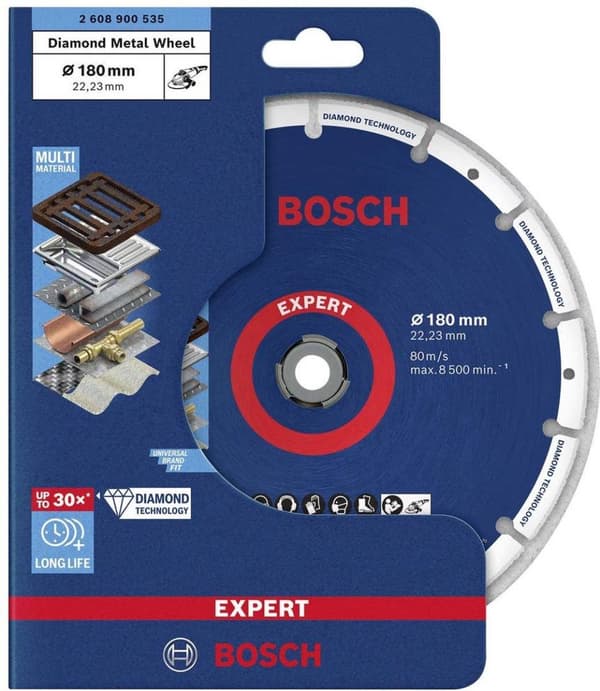 Bosch 2608900535 EXPERT Diamond Metal Wheel Timanttileikkuulevy Halkaisija 180 mm 1 kpl