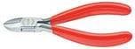 Knipex 77 01 115. Type: diagonalskærere, materiale: stål, materialehåndtag: plast. Længde: 11,5 cm, vægt: 67 g (77 01 115)