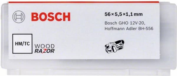 Bosch Tilbehør Hårdmetal høvlklinge Dimensioner, længde: 56 mm Dimensioner, bredde: 5,50 mm 2608000673 10 stk.