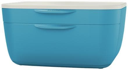 LEITZ Hyggelig skuffeboks, 2 skuffer, blå/lysegrå til DIN A4 format, lysegrå låg, mat overflade, - 1 stk (5357-00-61)