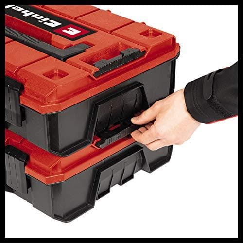 EINHELL E-Case SF - systemväska med plastfack för förvaring & transport (stänksäker | inkl. diverse plastfack + 2x skuminsatser) (4540020)