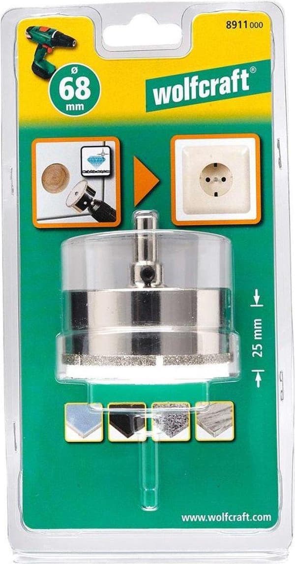 wolfcraft Wolfcraft Diamanthulsav Keramik 68 mm 8911000
