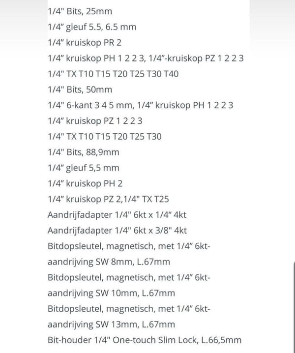 Gedore 666-042 3100316 Bitsæt