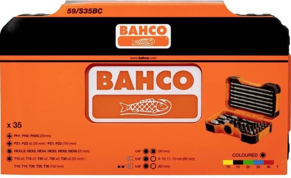 Bahco 59/S35BC 35-delad Socket/bit set