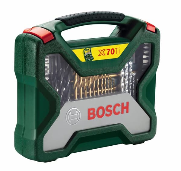 Bosch X-Line borrset - 70 delar - Titanium Plus-serien - För trä, metall och sten