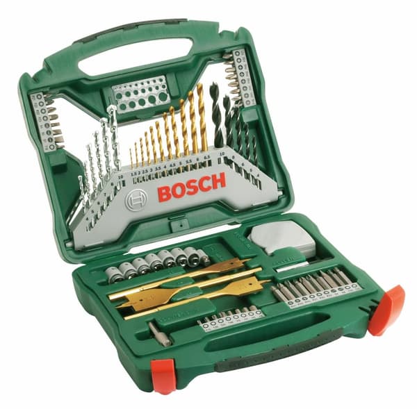 Bosch X-Line borrset - 70 delar - Titanium Plus-serien - För trä, metall och sten