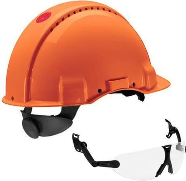 3M Peltor G3000 Sikkerhedshjelm med drejeknap - Orange