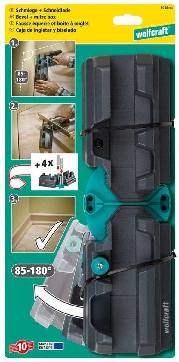 Wolfcraft 6948200 2-i-1 Quiver och Geringslåda - 100 mm