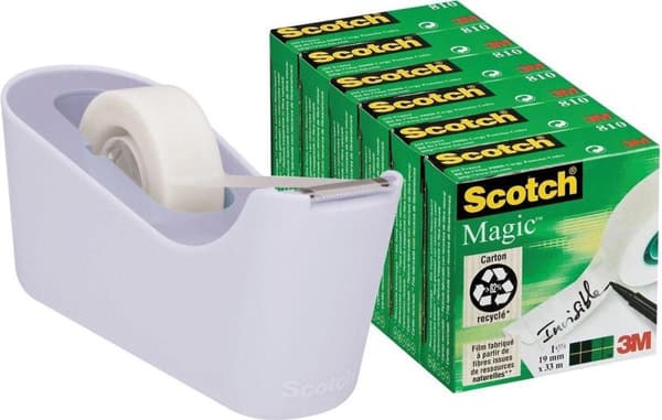TAPEHOLDER SCOTCH C18 MED 6X 19MMX33M LAVENDEL