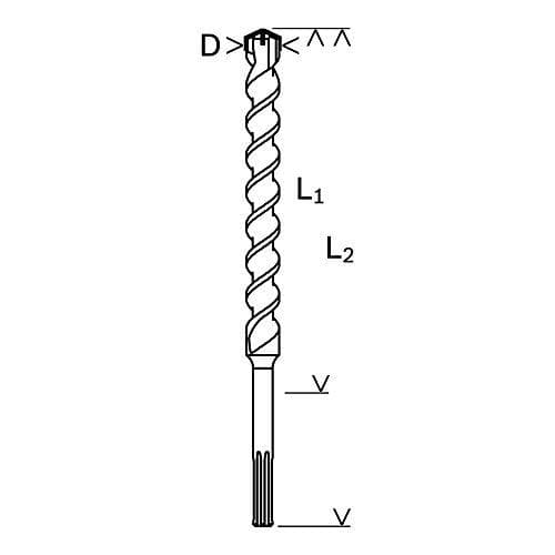 Bosch SDS-max-4 - poranterä - betonille, kalkkikivelle, teräsbetonille, tiilelle - 16 mm - SDS-max - pituus: 340 mm