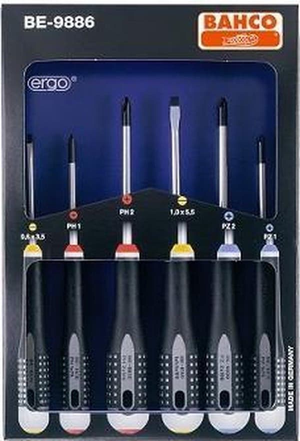 Bahco BE-9886 Skruvmejselsats - 6 st