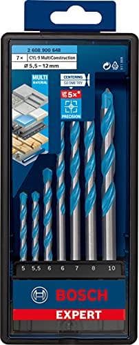 Bosch Expert CYL-9 MultiConstruction - boresæt - til beton, plast, stål, blødt træ, bløde fliser, multimateriale - 7 stykker - 5 mm, 6 mm, 7 mm, 8 mm,