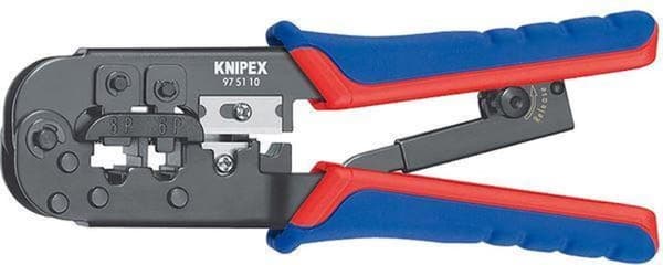 Knipex 975110 - Puristustyökalu RJ11/12 (6pin 9,65mm) - RJ45 (8pin 11,68mm)
