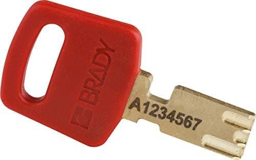 Brady, Safekey Compact Nylonsäkerhetslås med nylonbygel, röd, 25 mm bygelhöjd, 4,3 mm bygeldiameter (nyckel) (1 st) (150180)