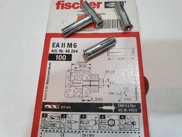 hammer-in anker til beton M6 (100 stk.)