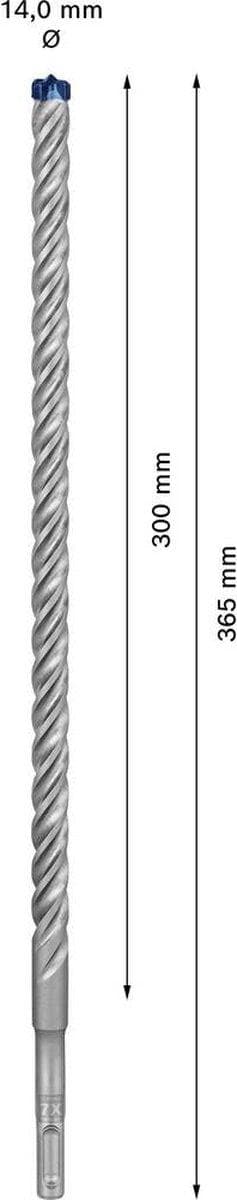 Bosch Tilbehør EXPERT SDS plus-7X 2608900123 Borehammer 1 stk(e) 14,00 mm Kombilængde 365 mm SDS-Plus 1 stk.