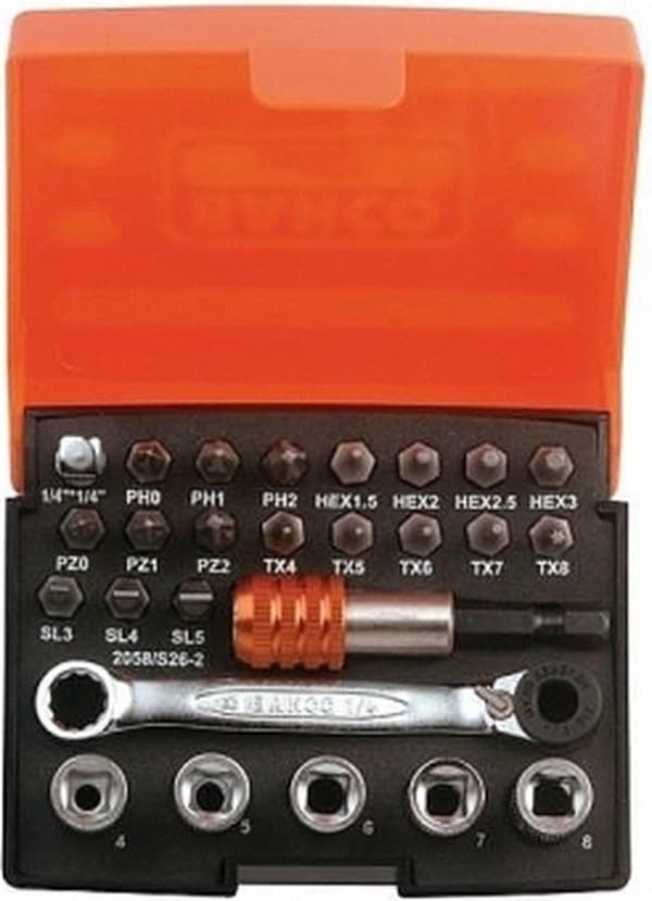 Bahco Sockets and Bit Ratchet Set 26-delar