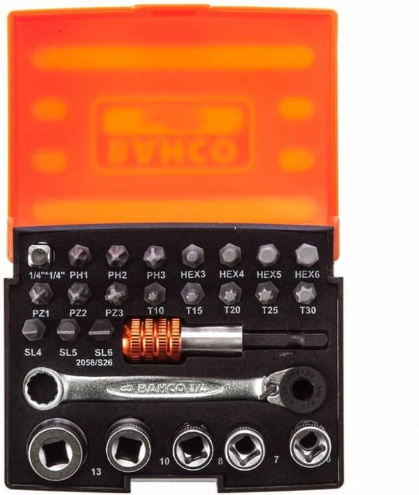 Bahco Sockets and Bit Ratchet Set 26-delar