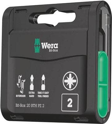 Wera 05057762001 sortiment, bitboks BTH PZ 2, 20 stk., multi, stk.