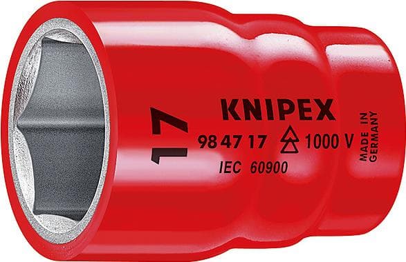 KNIPEX fatning til sekskantskruer med firkantet fatning 1/2" 1000V isoleret (55 mm) 98 47 13