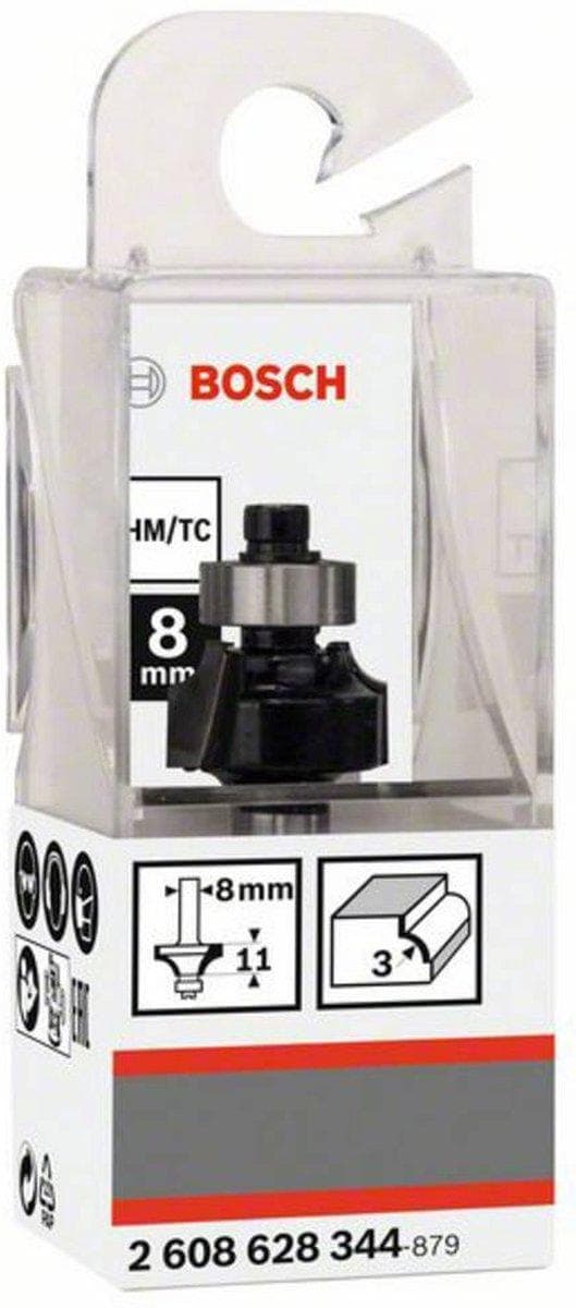 Bosch - Runda fräsar 8 mm, R1 3 mm, L 10,5 mm, G 53 mm