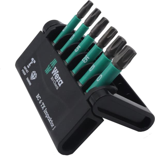 Wera 05057693001 6-delad Bit-Check 6 Impaktor 1 Bitset - Torx