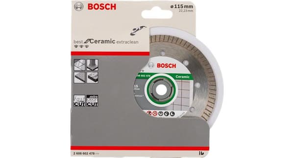Bosch - Diamantskæreskive Best for Ceramic Extraclean Turbo 125 x 22,23 x 1,4 x 7 mm