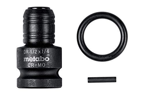 Metabo slagadapter 1/2" TIL 1/4" (3-delt sæt, inklusive låsering + stift, til slagfast påføringsværktøj med 1/4" skaft) 630231000