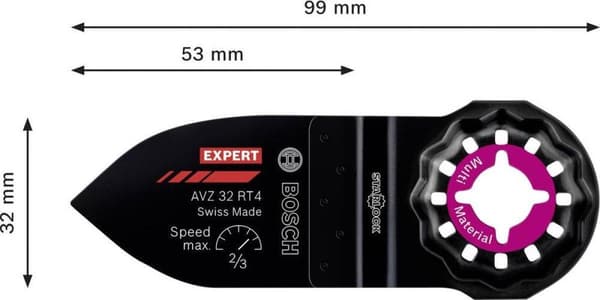 Bosch 2608900040 EXPERT Starlock Carbide -hiomasormi Monimateriaali AVZ32RT4