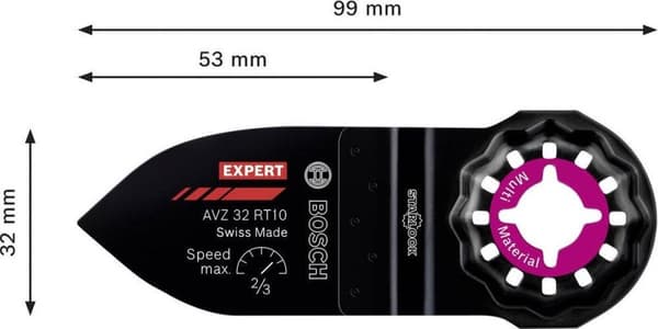 Bosch 2608900039 EXPERT Starlock Carbide -hiomasormi Monimateriaali AVZ32RT10