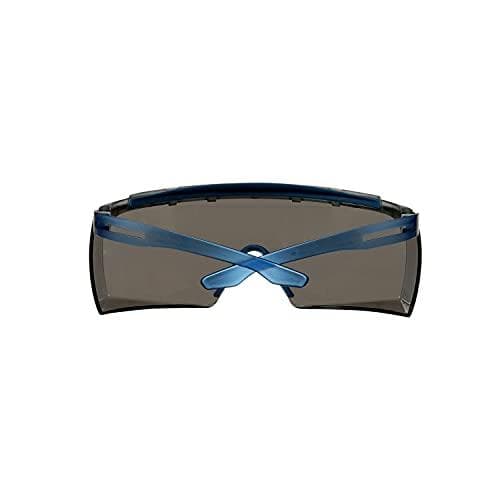3M™ SecureFit™ 3700 Overspecs, blå ramme, integreret pandebeskytter, Scotchgard™ antidug/anti-ridsebelægning (K&N), grå linse, SF3702XSGAF-BLU